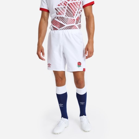 Umbro England Rugby 22/23 7S Home Replica Kısa Futbol Şort Beyaz Kırmızı | TR-80407