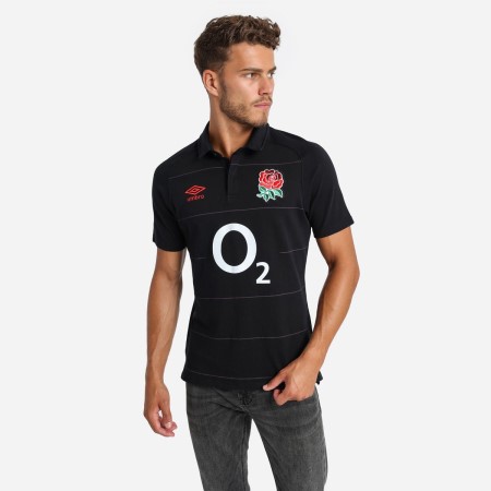 Umbro England Rugby 22/23 Alternate Klasik Jersey Futbol Jersey Siyah Kırmızı | TR-23171