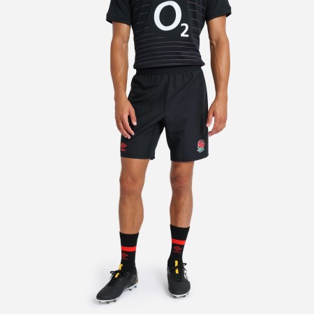 Umbro England Rugby 22/23 Alternate Replica Kısa Futbol Şort Siyah Kırmızı | TR-39379