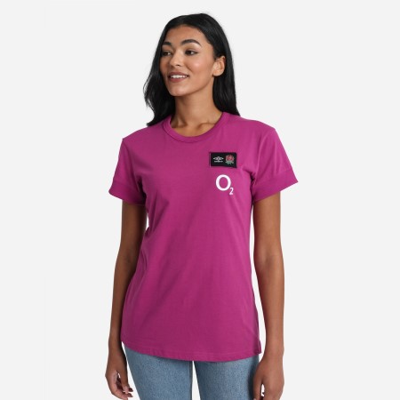 Umbro England Rugby 22/23 CVC Tee Futbol Tişört Bordo | TR-56560