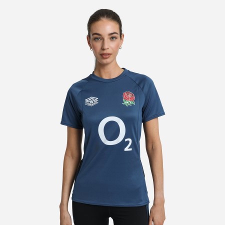 Umbro England Rugby 22/23 Gym Tee Futbol Tişört Mavi Siyah | TR-10894