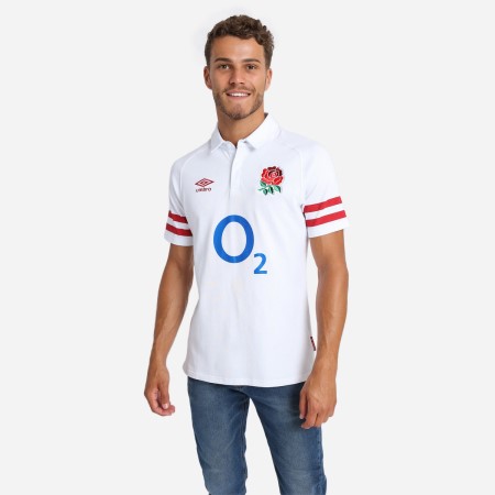 Umbro England Rugby 22/23 Home Klasik Jersey Futbol Jersey Beyaz Kırmızı | TR-25989