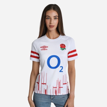 Umbro England Rugby 22/23 Home Replica Jersey Futbol Jersey Beyaz Kırmızı | TR-38381