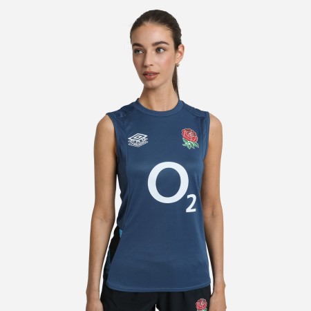 Umbro England Rugby 22/23 Kolsuz Tee Futbol Yelekler Mavi Siyah | TR-94799