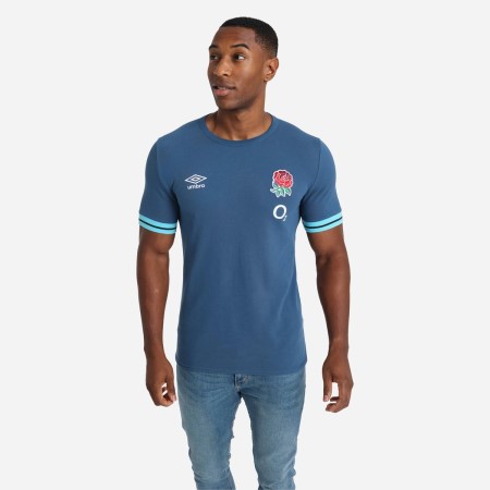 Umbro England Rugby 22/23 Presentation Tee Futbol Tişört Mavi Siyah | TR-85931