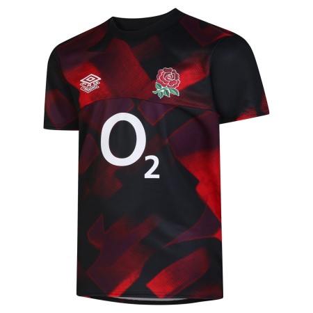 Umbro England Rugby 22/23 Warm Up Jersey Junior Futbol Jersey Kırmızı Koyu Mor Siyah | TR-23884