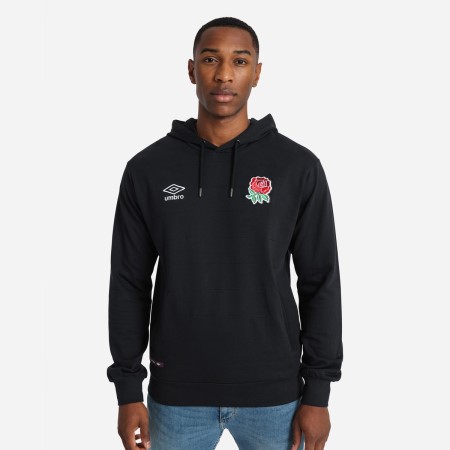 Umbro England Rugby Klasik Kapitone Hoodie Futbol Kapüşonlular Siyah | TR-58717