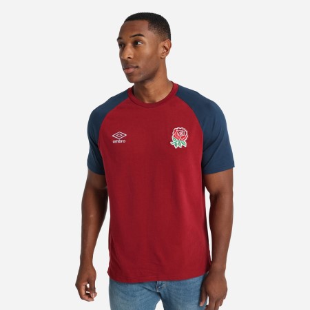 Umbro England Rugby Klasik Tee Futbol Tişört Kırmızı Lacivert | TR-66555