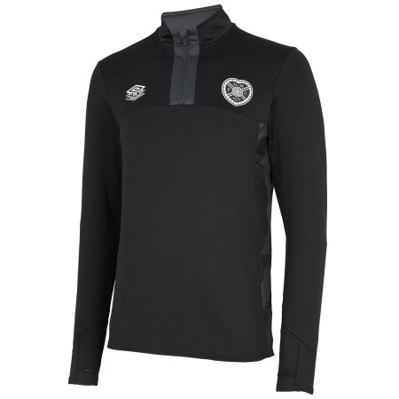 Umbro Heart Of Midlothian F.c. 22/23 Quarter Zip Top Junior Futbol Uzun Kollu Üstler Siyah | TR-32230