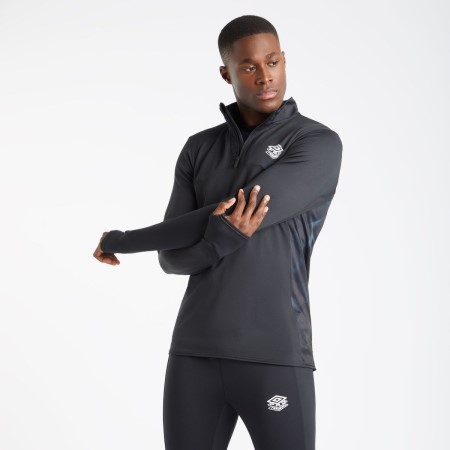 Umbro Pro Antrenman Quarter Zip Top Erkek Üstler Siyah | TR-00945