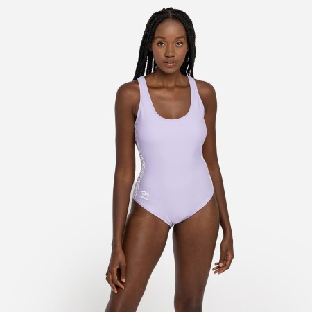 Umbro Taped Racerback Swimsuit Kadın Mayo Mor | TR-03620