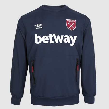 Umbro West Ham Utd 22/23 Travel Sweat Top Futbol Sweats Koyu Lacivert | TR-86312