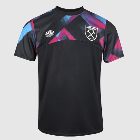 Umbro West Ham Utd 22/23 Warm Up Jersey Futbol Jersey Siyah Mor | TR-05843